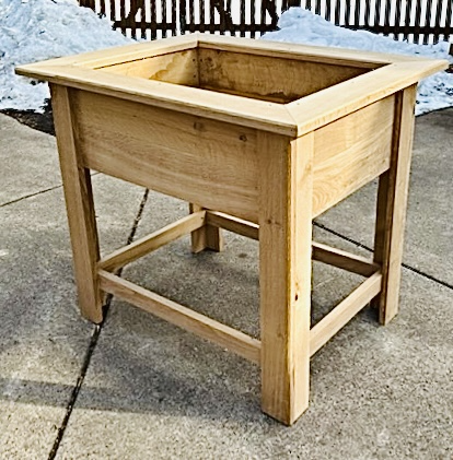 White Oak Raised Planters