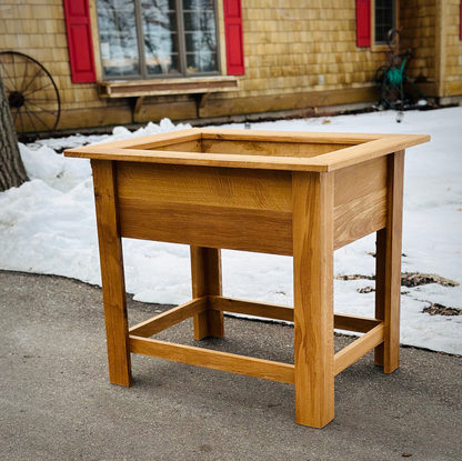 White Oak Raised Planters