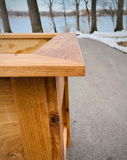 White Oak Raised Planters