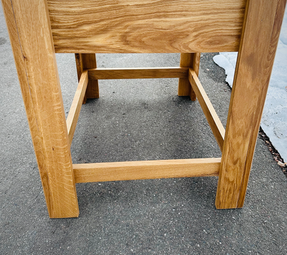 White Oak Raised Planters